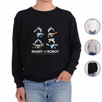 아토가토 스마트 경찰 로봇 ROBOT 맨투맨 후드티