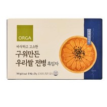 우리집 구워만든 우리쌀 전병 흑임자 144g (144g) 달달구리 건강한 아이간식 어른간식 추석 설날 명절 ORGA 홈캉스 식재료, 2개