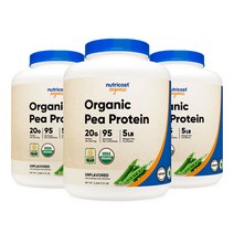 오가닉 완두콩 프로틴 5lb 무맛 3병, 단품
