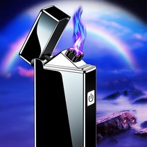 USB충전 터치점화 예쁜 플라즈마 라이터 초경량무게 28g, 2 실버
