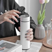 위트니 스마트 LED 텀블러 500ml, 화이트