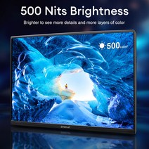 ZEUSLAP 16 quot25K 144hz 휴대용 모니터 25601600 100 sRGB 500Cd/m² 여행용 디스플레이 노트북 스위치 p, 한개옵션0