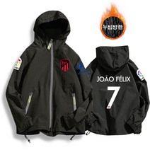 AT마드리드 축구바람막이 블랙 누빔방한점퍼 D873