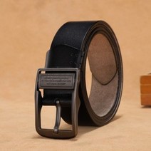실버레인 남성용 소가죽 핀버클 벨트