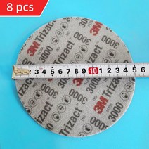 자동차 스프레이 페인트 연마용 정밀 피라미드 3M 스폰지 사포 P3000 6 인치 152mm 연삭, 05 3000grit 8pcs