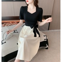 미미앤느 블랙앤화이트 시원한 원피스