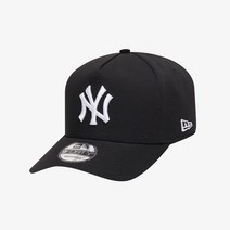 [백화점매장 정품출고] 뉴에라 엠엘비 야구모자 볼캡MLB 베이직 뉴욕 양키스 K프레임 볼캡 화이트 온 블랙12836229, FREE(ML)