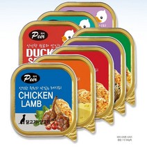 강아지간식 애견토조림 캔 사료 영양 맛있는 습식 피어 사각캔, 단일옵션
