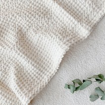 돗투돗x마롤로뜨 와플 블랭킷 아기 이불 담요 신생아 여름, 와플블랭킷_아이보리