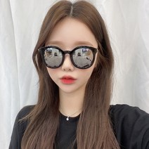 하리몽드 자외선 차단 라운드 프레임 실버미러 오버 선글라스