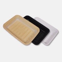 PP용기 종합3호 4kg 색상별 낱개 배달 진열 정육포장용기 갈비트레이 고기진열 포장, 백색