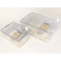 실험쥐 사육장 흰색쥐 연구실 케이지 상자 플라스틱, (R5)랫케이지스탠다드더블보틀