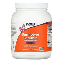 나우푸드 해바라기 레시틴 순수 분말 454g(1lb), 2병, 454g