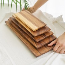 트래블앤쿡 아카시아 원목 직사각 나무접시 스시보드