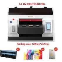 레이저 각인기 마킹기 프린터 다기능 평판 인쇄 기계 전화 병 나무 유리 양초, A3 with 250ml ink+EU 플러그