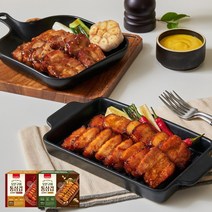 굽네 오븐구이 통삼겹 슬라이스 2종 2팩(볼케이노1 갈비천왕1) 혼합 총 900g, 갈비천왕1+볼케이노1, 1세트, 450g