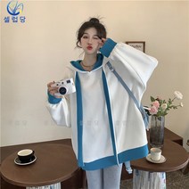 셀럽당 기모 맨투맨 여 추동복 후드 루즈핏 긴팔 상의