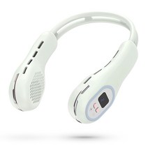 COZYARD 저소음 360도 조절 넥밴드 선풍기, 그린
