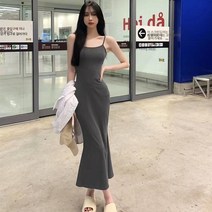Z3JC 날씬해 보이는 민소매 머메이드 타이트한 베이스입니다 여성 롱원피스