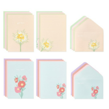 모노라이크 레터 편지지 8종 x 4p + 봉투 8종 x 2p 세트, Flower For You, 10세트
