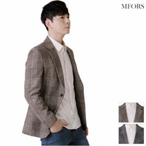 엠포르스 웜 글랜체크 블레이저 스판자켓 J41MF