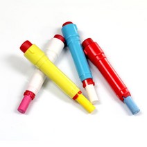 펜슬형 초크 홀더 분필 홀더 끼우개 분필 꽂이, 옐로우