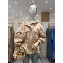써스데이아일랜드 소매볼륨 후드 점퍼(T226MJP131W)(2029221)