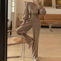 떳다그녀 모런 핀턱 기모 맨투맨 and 팬츠 SET