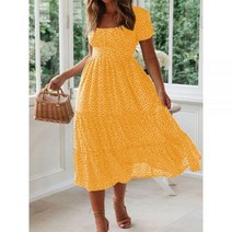 Vestidos 빈티지 프린트 퍼프 슬리브 여름 비치 스위트 드레스 캐쥬얼 스퀘어 칼라 플로랄 맥시 롱 2022 축제