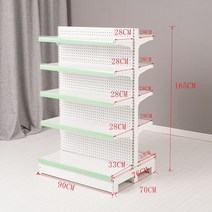 슈퍼 마켓 선반 진열대 벽 편의점 디스플레이 마트 대형, 양면 5층 서브  90 x 70 x 165