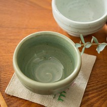 토담 동동주잔 막걸리 사케 후식 술잔, 토담후식잔(청자)