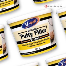 철공자닷컴 브이텍 퍼티필러 퍼티작업 빠다 타일 석고 크랙 균열 보수제 콘드리트 벽수리 틈새메꾸미 빠데, 1개입 EA