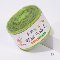 밍크털실 뜨개질 및 크로셰 스카프 스웨터 등용 레인보우 모헤어 원사 정전기 방지 필링 친환경 100 ± 3g (260 야드), [23] 23