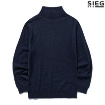 블루멜란지 하프 터틀넥 풀오버 (PDUCX8809)