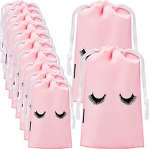 10/30Pc 속눈썹 애프터 가방 플라스틱 Drawstring 화장 주머니 화장품 여행 미용 용품 포장, [03] 10Pcs-15x20cm-Pink