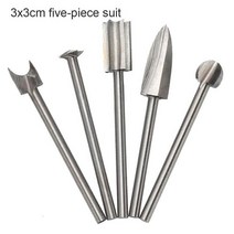 목공 조각 고속 스틸 드릴 비트 목재 연삭 밀링 커터 도구 전문 수공구 세트 5 개, 01 3x3cm 5pcs