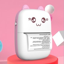 사무용 사무실 무한잉크 복합기 가정용 프린터기 복사기 무선 종이 프린터 휴대용 블루투스, 종이 5pcs 핑크