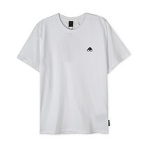 무스너클 남성 로고 프린트 화이트 티셔츠 M32MT713 160