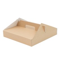 크라운포장 손잡이형 크라프트(KP) 사각 피자박스 12인치(305 X 305 X 45mm) 50개입 포장 음식 단상자 식품 패키지 용기