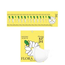 플로라 소형 75매(5매입 포장) / 키리아새부리황사방역마스크(KF-94), 5매입, 15개, 화이트