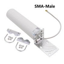 WiFi 안테나 4G LTE 야외 배럴 안테나 SMA N Female 옴니 Huawei ZTE 라우터 모뎀 용 고 이득 698-2700MHz 3G, 01 with SMA Male