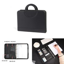 가죽 파일 서류가방 25X34 계산기포함 노트패드 메모노트
