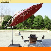 전원주택파라솔 폴딩파라솔 정원용 업소용 캠핑용 카페용 옥상 포장 마차 비치 빌라 보안, 리모콘 라이트 알루미늄 폴 싱글 탑 3미터급수 탱