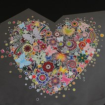 패치 DIY 열 전송 스티커 Applique 의류 패브릭 티셔츠에 심장 철, KSTH111-A.