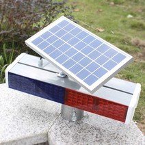 태양열 경광등 경고등 친환경 장방향 사이키 LED, 2m 아연 도금 기둥 76 직경, 1개