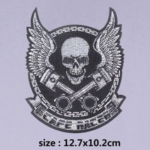 와펜 옷 패치 pulaqi diy 바이퍼 배지 바이커 펑크 해골 의류 자수 스티커 h, pe3290ct