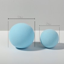 거품 큐브 세트 사진 촬영 3D 장식품 보석 포즈 배경 음식, 39 L-blue ball 2 pcs_01 Set