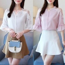 PGM*^몰레이스 블라우스 여자 사계절 셔츠 기본 여자옷 정장 쉬폰 예쁜 봄블라우스 여성상의 하늘한 신상^^췤pgm