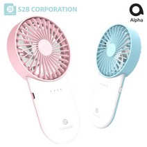 알파 타이푼 핸디 스탠딩 손 선풍기 간편한 원터치 마이크로5핀 충전식, 미니팬_핑크