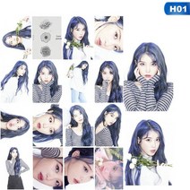 16Pcs/Set 아이돌 IU Ji Eun Album Love Poem Self Made Paper Lomo Card Photo Poster Photocard Fans Gift C, [01] H01